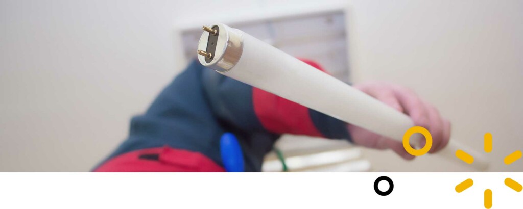 photo: replacing light bulbs