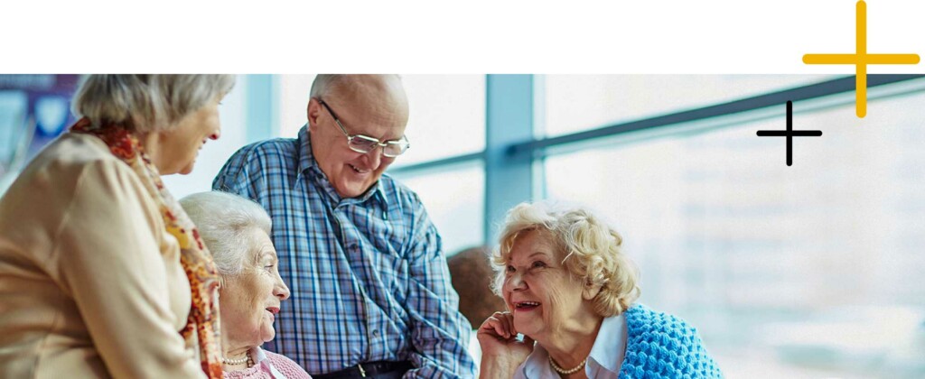 photo: senior adults fellowshipping